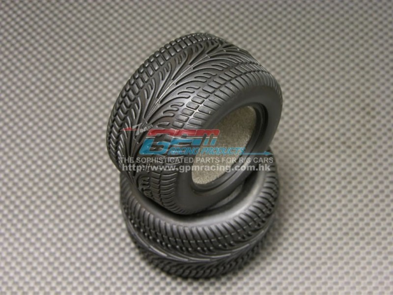 Associated RC 18T Rear Rubber Standard Radial Tires With Insert (30 Degree ) -1pr - GPM AR889R30G