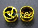 Associated RC 18T Alloy Front Standard Sinkage Swirl Surface Rims (3 Poles) - 1pr - GPM AR0305F