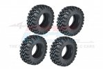 AXIAL 4WD SCX24 DEADBOLT 1.33 Inch Adhesive Crawler Rubber Tires 64mm X 24mm With Foam Inserts - GPM TRX4MZSP25B
