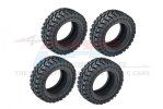 AXIAL 4WD SCX24 DEADBOLT TRAXXAS Trx4m 1.33 Inch High Adhesive Crawler Rubber Tires 58mm X 24mm With Foam Inserts - GPM TRX4MZSP26A
