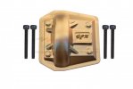 AXIAL SCX6 JEEP JLU WRANGLER 4WD Brass Front/Rear Gearbox Cover - 5pc set - GPM SCX6012AX