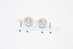 Aluminium Wheel Hex Adapter - 2pcs set 12mm Convert To 17mm 7mm Offset With 17mm Lock Nut Demo Car Install On Rear To Confirm - GPM ADT1707/2