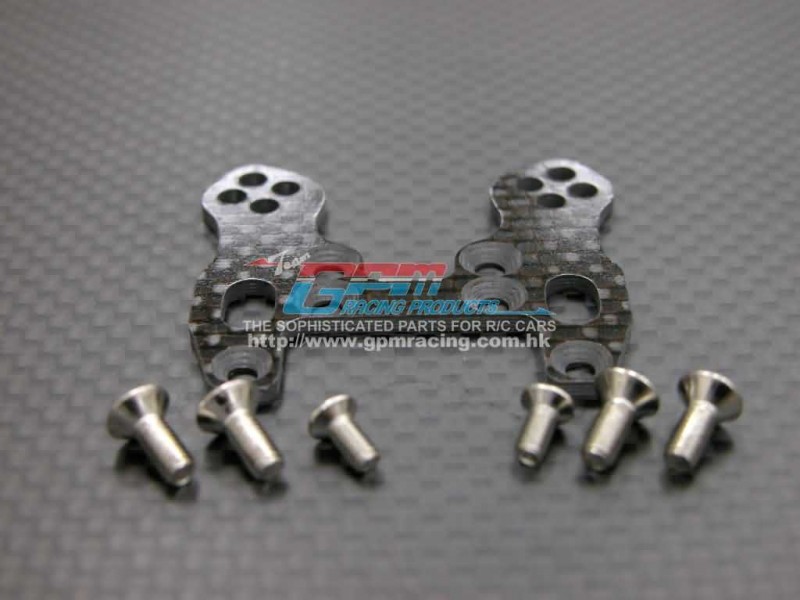 Kyosho Mini Inferno /Mini Inferno 09 Graphite Front Damper Plate With Screws - 1pc set - GPM GMIF028