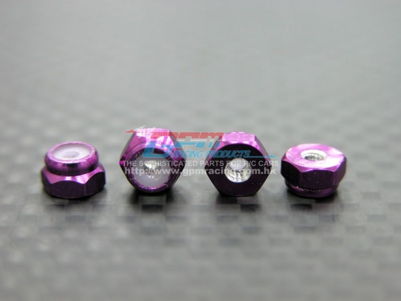 Kyosho Mini-Z AWD Alloy Completed Lock Nuts - 4pcs - GPM MZA002
