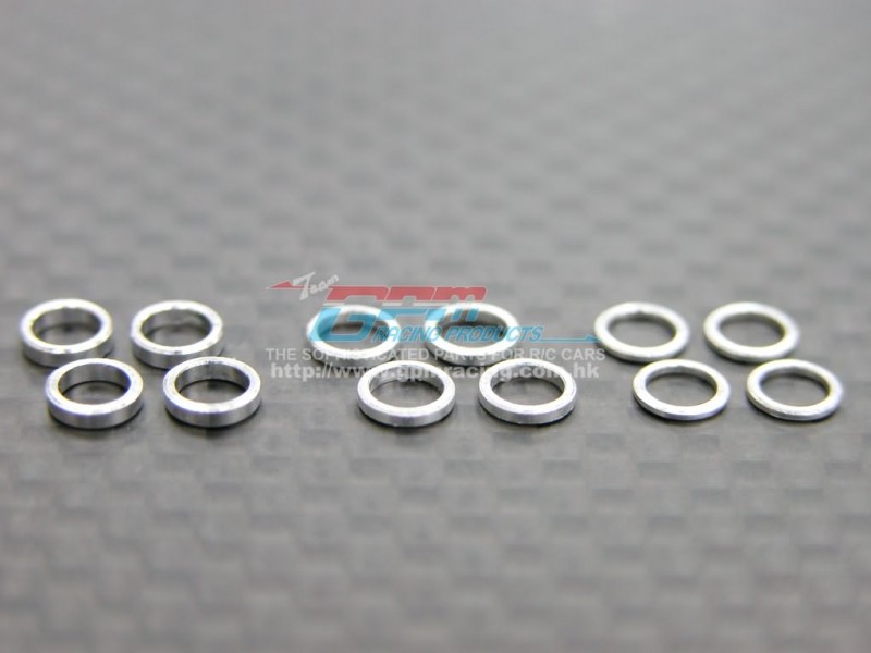 Kyosho Mini-Z AWD Alloy Shims Use For Knuckle Arm (Thick 0.5mm & 0.75mm & 1mm) - 12pcs set - GPM MZA05751
