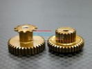 Kyosho Motor Cycle Alloy Wheel Gear Assembly (KM155-19T36T, Km153-11T37T) Install With GPM KM012A Gear Box - 2pcs set - GPM KM1937T