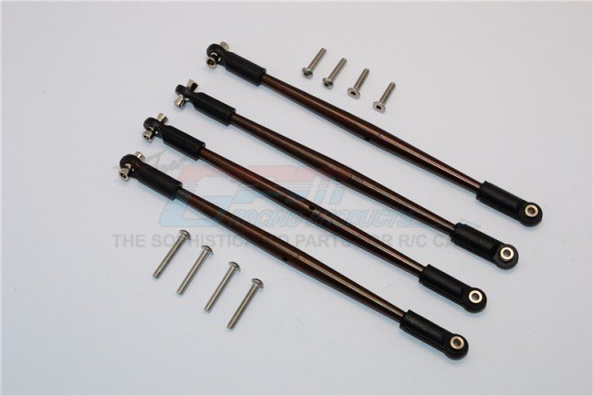 TRAXXAS E-REVO Spring Steel Front Steering And Rear Supporting Links - 4pcs set (For 1/10 E-REVO, Summit, Revo, E-REVO 3.3, 1/10electric And Nitro Car #5338) - GPM ER162ST