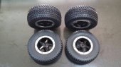 Axial Racing EXO Rubber Front + Rear Tires With Nylon Rims Frame & Alloy 5 Star Beadlock Rims - GPM EX889+0503FR