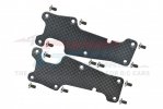 TRAXXAS SLEDGE MONSTER TRUCK Carbon Fibre Dust-Proof Protection Plate For Front Suspension Arm - 14pc set - GPM GSLE055A