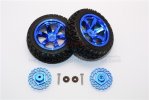 TRAXXAS TETON Aluminum Brake Disk +5.5mm Thick With Tires And Wheels - 8pc set - GPM TET010AD55WT
