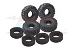 TRAXXAS TRX4M FORD BRONCO Widen 1.0 Inch High Adhesive Crawler Rubber Tires 60mm X 25mm With Foam Inserts - GPM TRX4MZSP1213