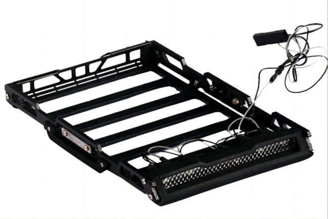 TRAXXAS TRX4M LAND ROVER DEFENDER Metal Roof Luggage Rack With Light - GPM TRX4MZSP1289